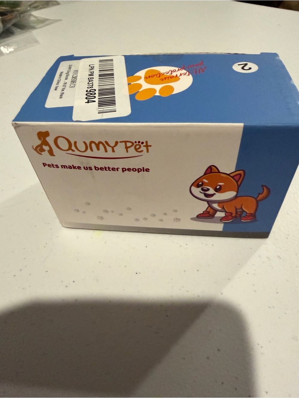 NEW QUMY PET DOG SHOES SIZE 2 THEY ARE BLACK, GRAY, AND YELLOW